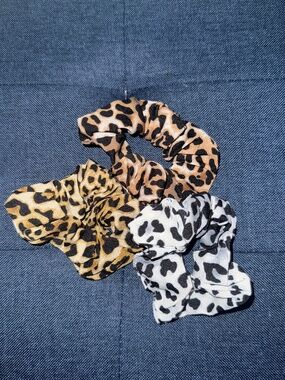Boutique | Animal Print Scrunchie Three-Pack Set